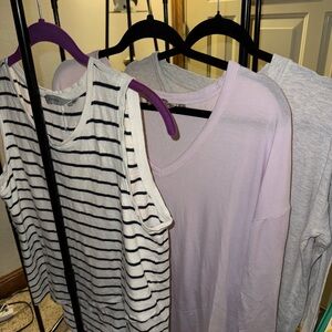 Athleta Long Sleeve Tops - Light Pink and Gray